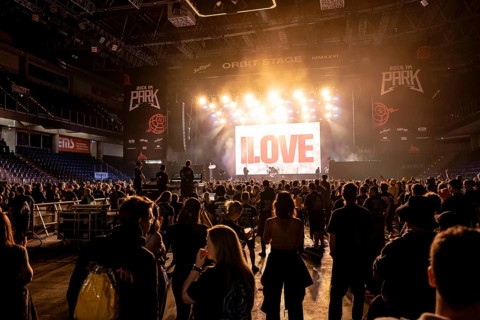 Performance by the US post-hardcore band Letlive on the Orbit Stage during the Rock im Park