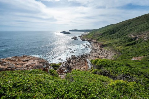 Coast and sea at Robberg Nature Reserve, Plettenberg Bay, South Africa
