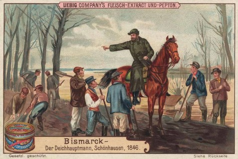 Series of pictures from the life of Otto von Bismarck, picture showing Otto von Bismarck in 1846 in