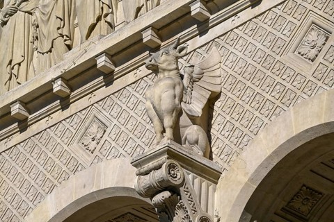Église Saint-Augustin, 19th century catholic church, detail, boulevard Malesherbes, Paris,
