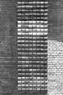 Detailed view of the masonry of the Congress Hall in the courtyard, unfinished National Socialist