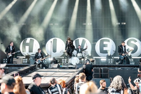 Performance by Swedish rock band The Hives live on the Utopia Stage during the Rock im Park