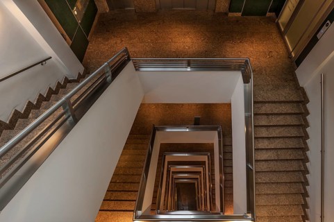 Staircase around 1920 of a commercial building, Mönckebergstraße Hamburg, Germany