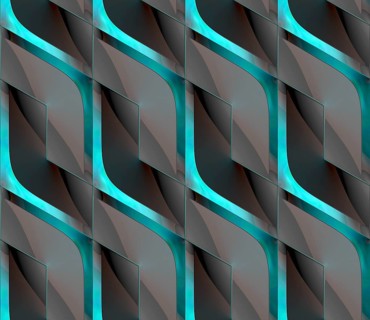 Futuristic 3D Wallpaper of black and green angular shape. High quality seamless texture