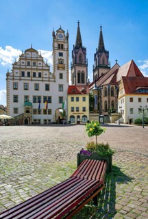 Town Hall, St. Ägidien-Kirche, Neumarkt, Oschatz, Saxony, Germany