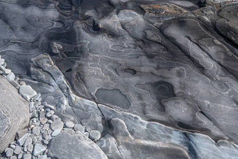 Rock structures, Söröya, Finnmark, Norway, May 2019