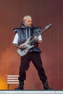 Daniel Haniss from Electric Callboy live at Rock im Park on Zeppelin Field in Nuremberg on 05.06