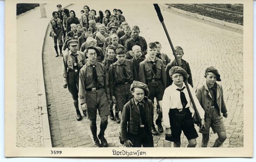 Boys, young people, organized, HJ, Hitler Youth, beret, uniform, Nordhausen, rally, National