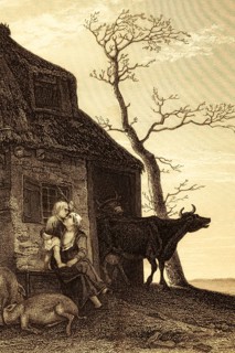 Detail from the painting Morning by Paul Potter, Dutch painting, Baroque, 17th century, landscape