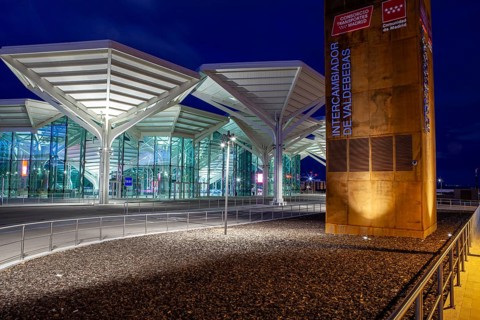 Train and subway hub recently opened in Valdebebas, an emerging and fast growing city well