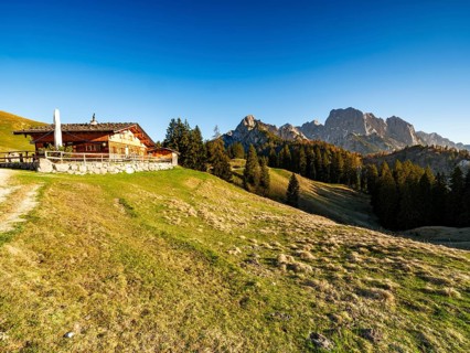 Litzlalm, behind Mühlsturzhörner der horse-rider Alm, Berchtesgaden National Park, Pinzgau,
