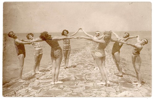 Norderney, dance, gymnastics, bathing, swimwear, woman, leisure, fun, summer, woman form a circle