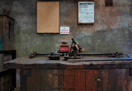 Interior view, workshop, Victoria Shaft, museum, Geevor Tin Mine, tin mine, tin mine, mining,