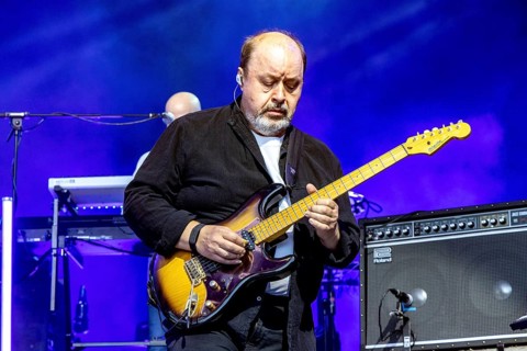 Steve Rothery, guitarist and founding member of Marillion, at a concert at the Gilde Parkbühne