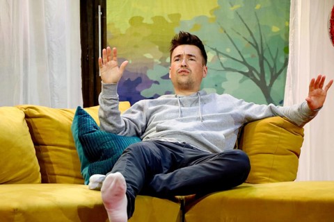 Louis Held during the photo rehearsal for Es ist nur eine Phase, Rabbit in the comedy am