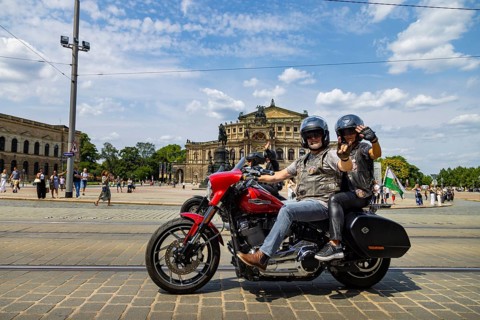 Harley Days Dresden, big trip through the city, Dresden, Saxony, Germany