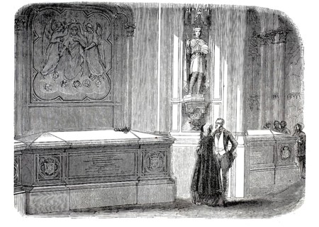 Depiction of the tombs of the Duke of Orléans and Princess Marie. It shows the tombs in the