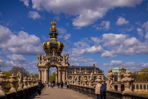Dresdner Zwinger, Kronentor, Dresden, Saxony, Germany