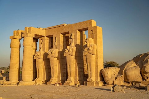 Ramesseum, mortuary temple of Ramesses II in the Theban necropolis near Luxor, Egypt