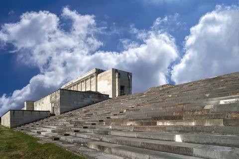 National Socialist Zeppelin main stand on the former Reichsparteitag grounds, 1933-1945, Cloudy