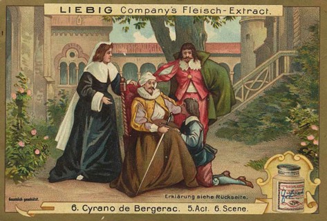 Cyrano de Bergerac picture series, In this final scene, the fatally wounded Cyrano visits his