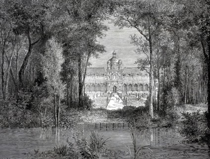 Jardin des Tuileries, created in 1564 by Catherine de Medici. It stretches flat and elongated