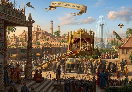 Court of the Grand Mughal in Delhi, India, ruler, Mughal Empire, prince, pomp, wealth, historical