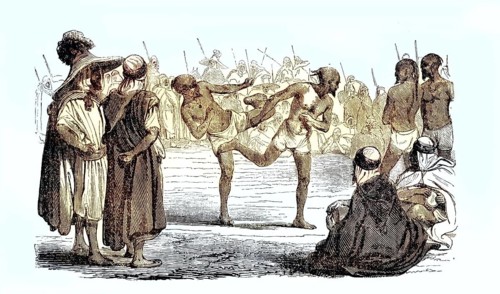 Traditional North African form of martial arts known as Matreg or El-Rebba, a form of stick and