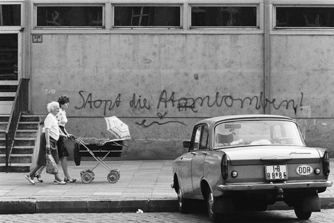 Graffiti against Pershing stationing in East Berlin