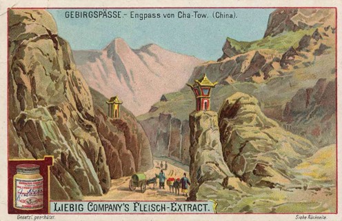 Picture series Mountain Passes, Cha-Tow bottleneck in China, favorite painting, digitally restored
