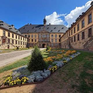 The Fluda City Palace, the former residence of the Fulda prince-bishops, Old Town, Baroque Quarter,