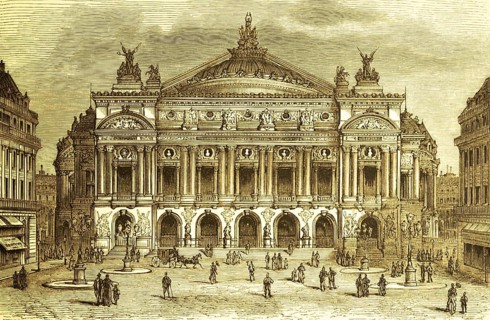 Exterior view of Opéra Garnier or Palais Garnier, opera house from 1875, architect Charles Garnier,