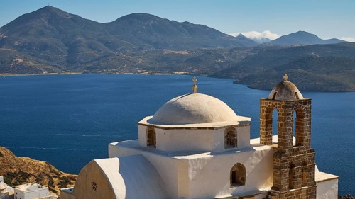 Panagia of Thalassitra church, Panagia Thalassitra, church building with dome and bell tower
