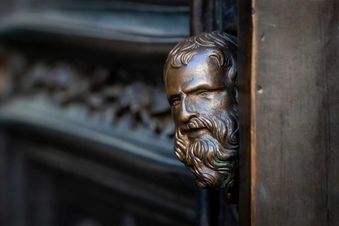 Head of a bearded man, Baptistery of San Giovanni, baptistery, UNESCO World Heritage Site, old