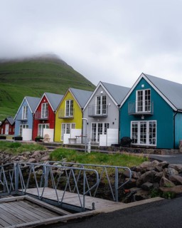 Colourful houses on Streymoy, Faroe Islands