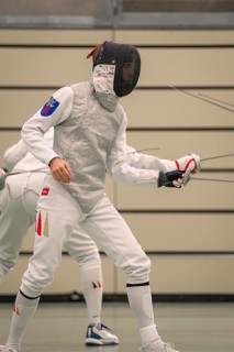 Fencer in team competition, coordinates and focuses on attacks, fencing, TSV Calw, Calw district,