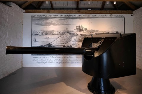 Rapid fire cannon, Rapid Fire, Fortress, Pendennis Castle, Fort, Castle, Falmouth, Cornwall,