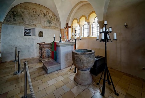 Chapel, Wartburg, castle in the Thuringian Forest, UNESCO World Heritage, interior view, Eisenach,