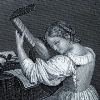 Detail from the painting Die Lutenschlägerin by Michelangelo Amerigi da Carravaggio, painting,