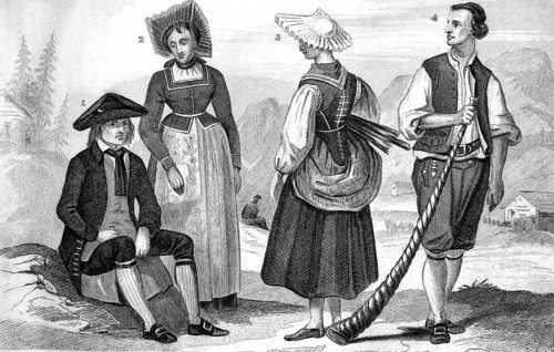 Traditional clothing styles and culture from the 19th century. Traditional traditional costume from