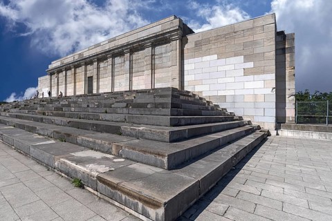 Zeppelin main stand, at the former National Socialist staging ground on the Reich Party Rally
