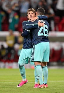 Jubel Freude Emotion Deniz Undav GER (26) and Lennart Karl GER (25) International football match,