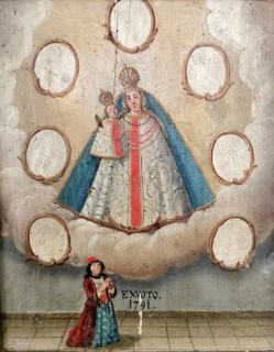Votive image from the 18th century in the monastery church, Mönchsdeggingen monastery, former