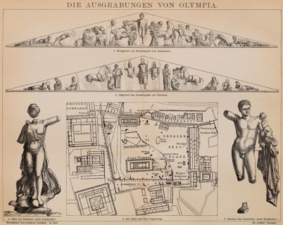 Excavations of Olympia, Elis, venue of the ancient Olympic Games. UNESCO World Heritage Site, West