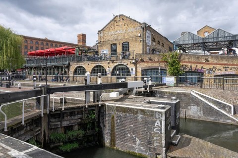 London, United Kingdom. April 17th 2026. Camden Lock on the Regents Canal, the location of Camden