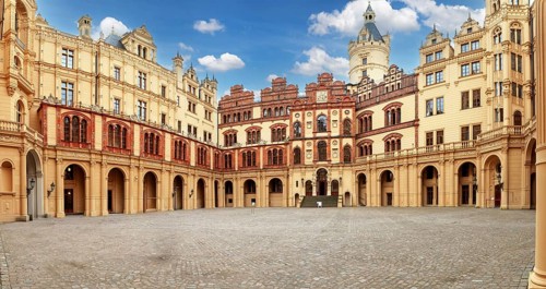 Courtyard Panoram Schwerin Castle Germany