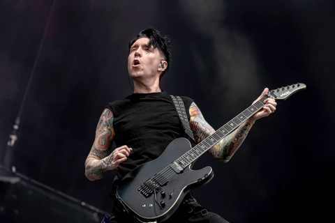 Jeremy Jinxx Ferguson, guitarist of Black Veil Brides live at Rock im Park on Zeppelin Field in