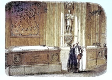 Depiction of the tombs of the Duke of Orléans and Princess Marie. It shows the tombs in the