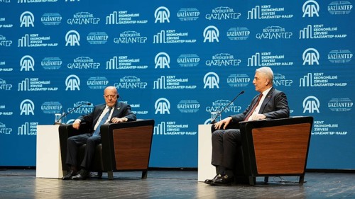 GAZIANTEP, TURKEY - JUNE 9, 2026: Turkish Minister of Trade Omer Bolat and Syrian Minister of