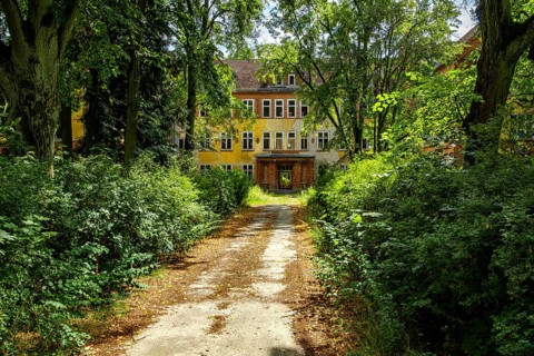 Former Pulmonary Hospital and Lost Place Heilstätte Grabowsee building complex, Oranienburg,